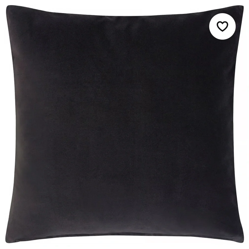 Set/2 of Black Velvet Pillow Covers
